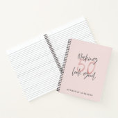 Meisroze glitter modern stijlvol 50ste verjaardag notitieboek (Binnen)