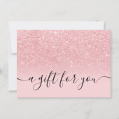 Meisroze glitter ombre sparkles certificate (Voorkant)