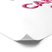 Meisroze kalm houden en doorgaan poster (Hoek)