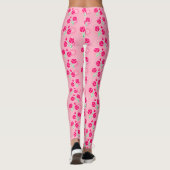 Meisroze Leggings van het flessenpatroon van Lotus (Achterkant)