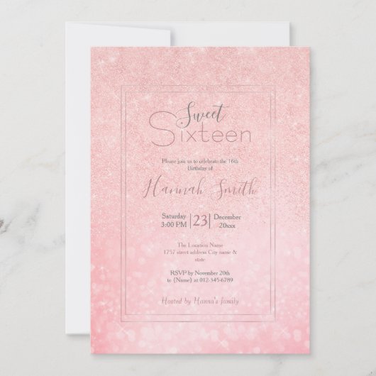 Meisroze luxedesign kaart (Voorkant)