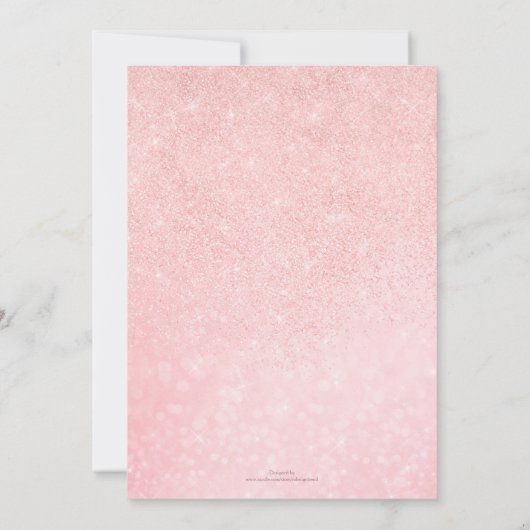 Meisroze luxedesign kaart (Achterkant)