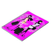 Meisroze mode franse glamour notitieboek (Linkerzijde)