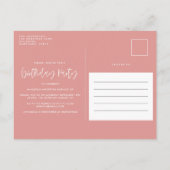 Meisroze moderne cocktailstijlvolle verjaardagsfee uitnodiging briefkaart (Achterkant)