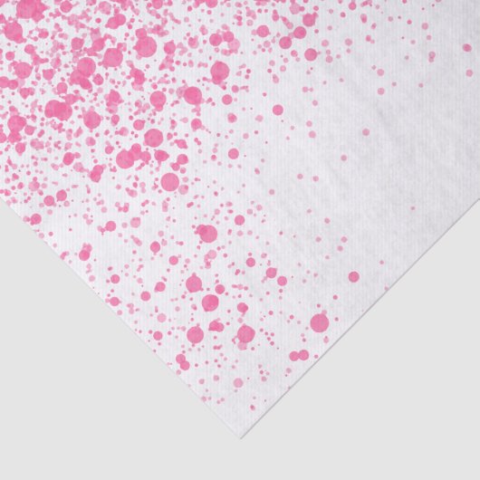 Meisroze moderne splatters schilderen patroon tissuepapier (Detail)