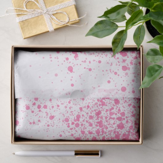 Meisroze moderne splatters schilderen patroon tissuepapier (Geschenk)