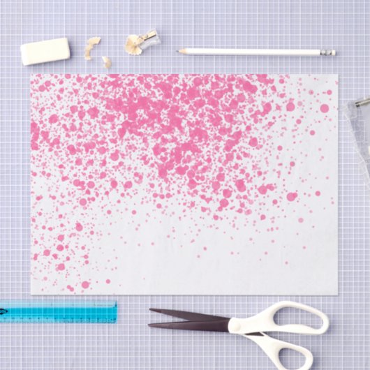 Meisroze moderne splatters schilderen patroon tissuepapier (Craft)