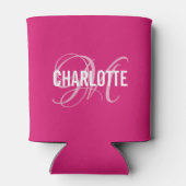 Meisroze monogram blikjeskoeler (Achterkant)