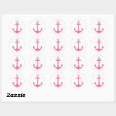 Meisroze neautisch design ronde sticker (Vel)