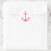 Meisroze neautisch design ronde sticker (Tas)