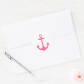 Meisroze neautisch design ronde sticker (Envelop)
