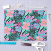 Meisroze Paarse Blauwgroen Waterverf bloemen Tissuepapier (Craft)