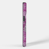 Meisroze paarse zilverglitter vertrekt monogram Case-Mate iPhone case (Achterkant / Rechts)