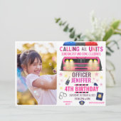 Meisroze politie kaart (Staand voorkant)