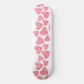 Meisroze roze roze moderne liefde geeft aangepaste persoonlijk skateboard (Voorkant)