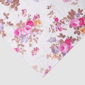 Meisroze roze roze roze goudkleurige flora tissuepapier (Detail)