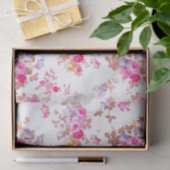 Meisroze roze roze roze goudkleurige flora tissuepapier (Geschenk)