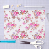 Meisroze roze roze roze goudkleurige flora tissuepapier (Craft)