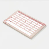 Meisroze Stars Weekly School Tijdschema Post-it® Notes (Schuin)