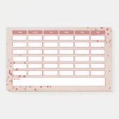 Meisroze Stars Weekly School Tijdschema Post-it® Notes (Voorkant)