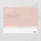 Meisroze Vrijgezellenfeest Dank je Briefkaart (Achterkant)