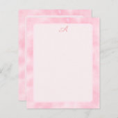 Meisroze Waterverf Abstract randmonogram (Voorkant / Achterkant)