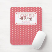 Meisroze witte pooldots kunnen alles doen 2023 muismat (Met muis)