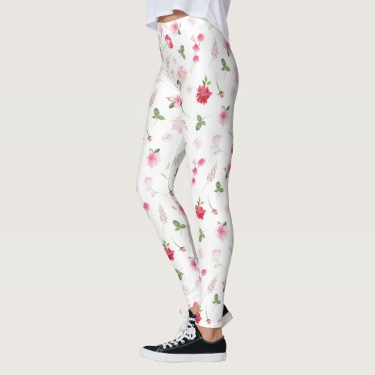 Meisroze witte Waterverf Leggings (Links)