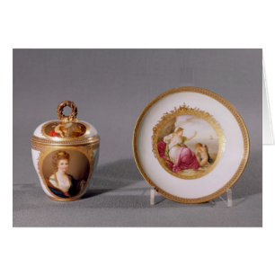 meissen, bedekkingsglas en saucer