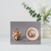 meissen, bedekkingsglas en saucer briefkaart (Staand voorkant)
