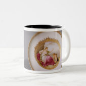 meissen, bedekkingsglas en saucer tweekleurige koffiemok (Voorkant rechts)