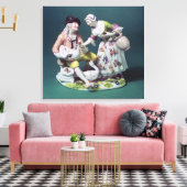 Meissen figuur van de verkoper van pluimvee, c.175 canvas afdruk (Insitu (Woonkamer))