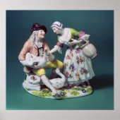 Meissen figuur van de verkoper van pluimvee, c.175 poster (Voorkant)