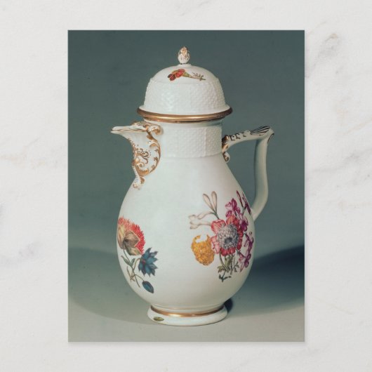 Meissen koffiepot, c.1740-50 briefkaart (Voorkant)