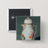 Meissen koffiepot, c.1740-50 vierkante button 5,1 cm (Voorkant /achterkant)