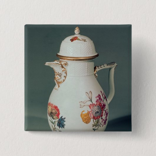 Meissen koffiepot, c.1740-50 vierkante button 5,1 cm (Voorkant)