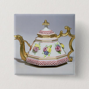 meissen octagonal teapot, c.1718 vierkante button 5,1 cm
