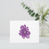 Meisstijl, lichte eierplant, gebleekte cedar briefkaart (Staand voorkant)