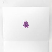 Meisstijl, lichte eierplant, gebleekte cedar drieluik kaart (Binnenzijde eerst)