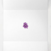 Meisstijl, lichte eierplant, gebleekte cedar drieluik kaart (Binnenkant midden)