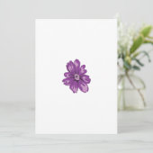 Meisstijl, lichte eierplant, gebleekte cedar feestdagenkaart (Staand voorkant)