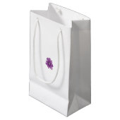 Meisstijl, lichte eierplant, gebleekte cedar klein cadeauzakje (Voorkant Gekanteld)