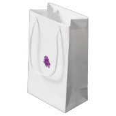 Meisstijl, lichte eierplant, gebleekte cedar klein cadeauzakje (Achterkant Gekanteld)