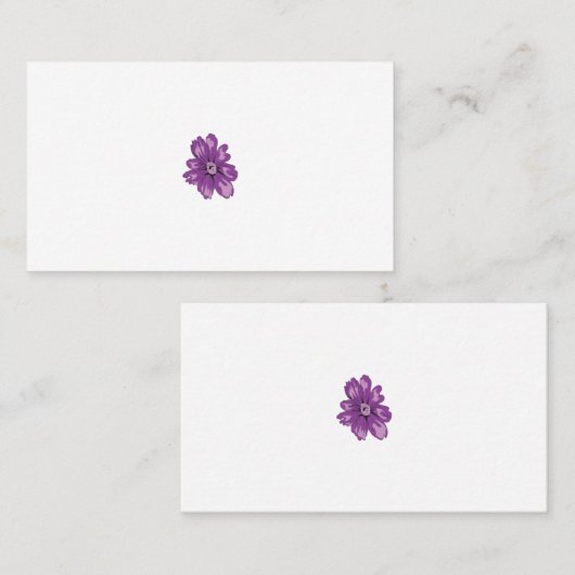 Meisstijl, lichte eierplant, gebleekte cedar plaatskaartje (Voorkant / Achterkant)