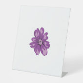 Meisstijl, lichte eierplant, gebleekte cedar reclamebord met voetstuk (Voorkant)