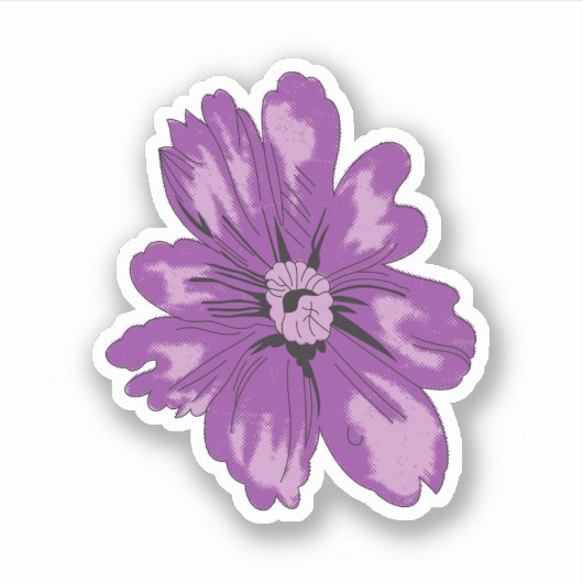 Meisstijl, lichte eierplant, gebleekte cedar sticker (Voorkant)