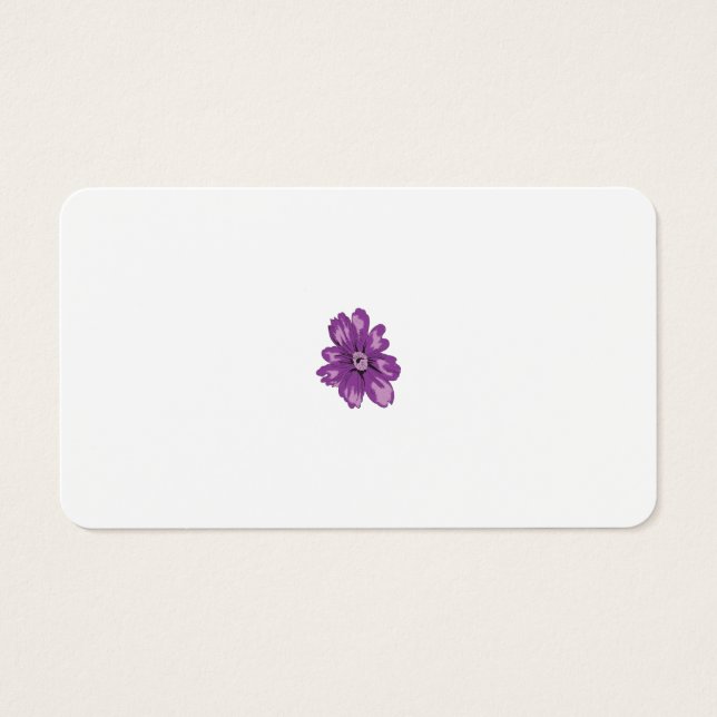 Meisstijl, lichte eierplant, gebleekte cedar visitekaartje (Voorkant)