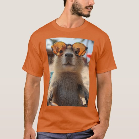 Meister der Entspannung – Das relaxte Capybara T-shirt (Voorkant)