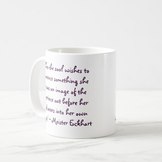 Meister Eckhart Quote Mok (Voorkant links)