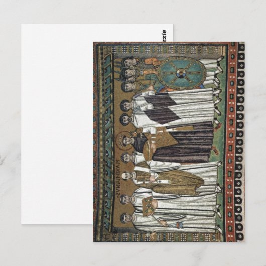 Meister von San Vitale in Ravenna Chormosaiken in  Briefkaart (Voorkant / Achterkant)